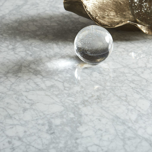 Modus Amalfi Rectangular Carrara Marble Top Dining Table Image 2