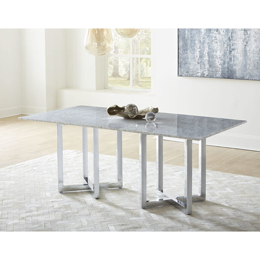 Modus Amalfi Rectangular Carrara Marble Top Dining Table Main Image
