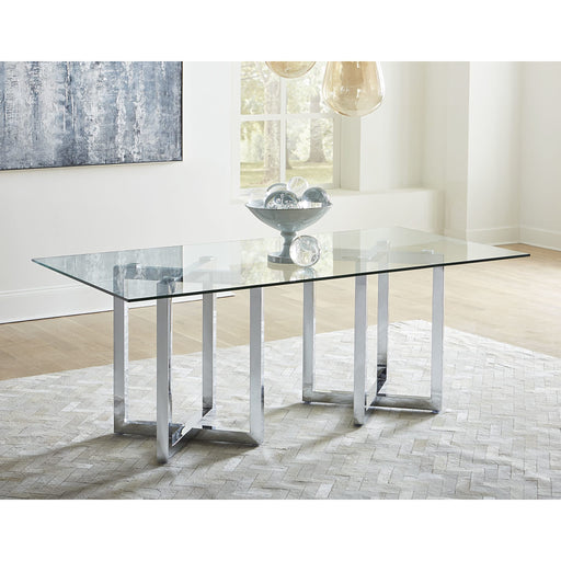 Modus Amalfi Rectangular Glass Top Dining Table Main Image