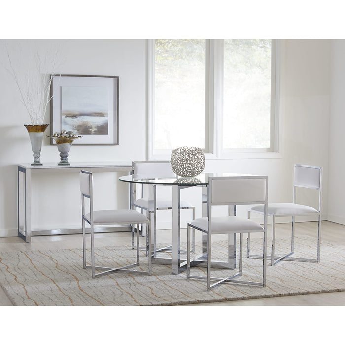 Modus Amalfi X-Base Chair in White Leather Image 1