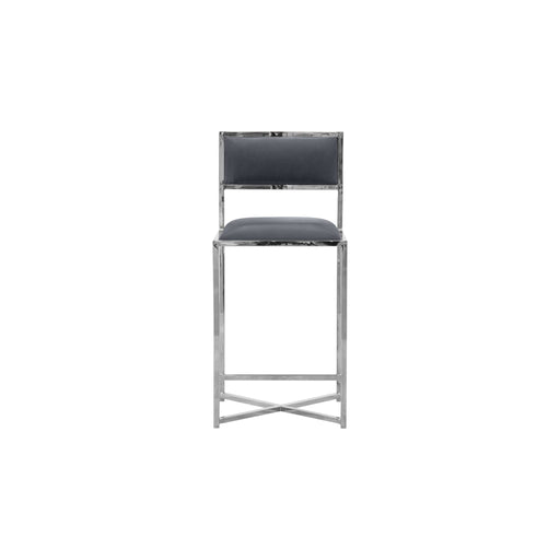 Modus Amalfi X-Base Counter Stool in Cobalt Leather Image 1