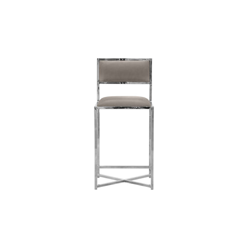 Modus Amalfi X-Base Counter Stool in Taupe Leather Image 1