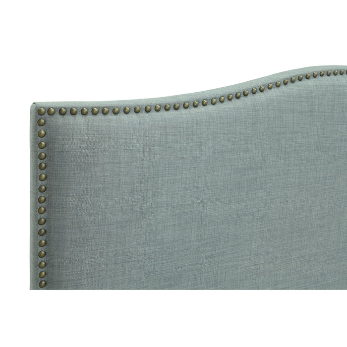 Modus Ariana Camelback Upholstered Headboard in Bluebird Linen Image 2