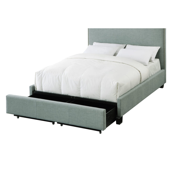 Modus Ariana Upholstered Footboard Storage Bed in Bluebird Image 5