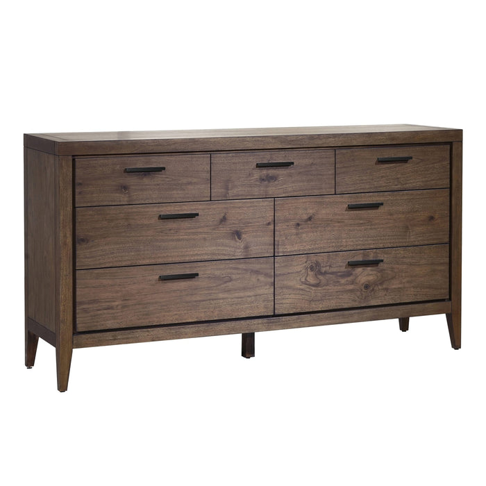 Modus Boracay Seven Drawer Walnut Dresser in Wild Oats Brown (2024) Image 1