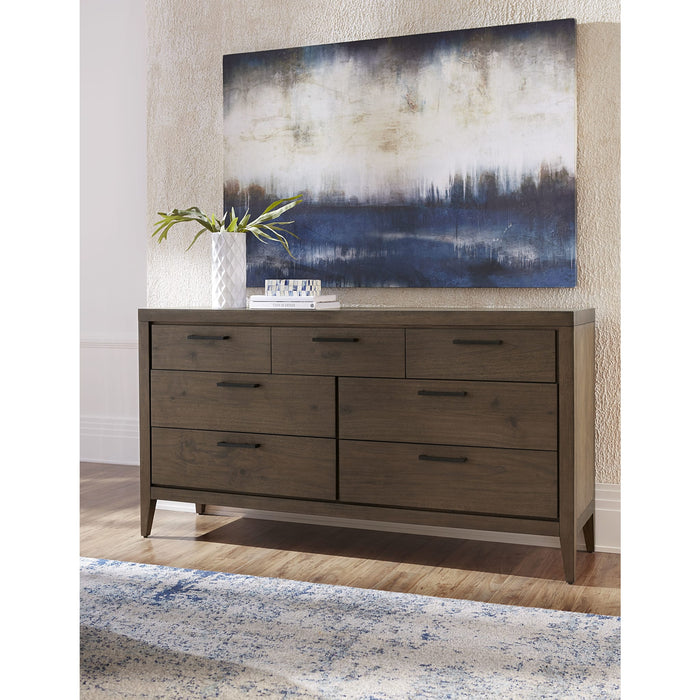 Modus Boracay Seven Drawer Walnut Dresser in Wild Oats Brown (2024) Main Image