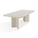 Modus Caye Stone Top Double Pedestal Dining Table with Ivory Cement Base Image 5