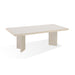 Modus Caye Stone Top Double Pedestal Dining Table with Ivory Cement Base Image 6