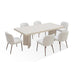 Modus Caye Stone Top Double Pedestal Dining Table with Ivory Cement Base Image 7