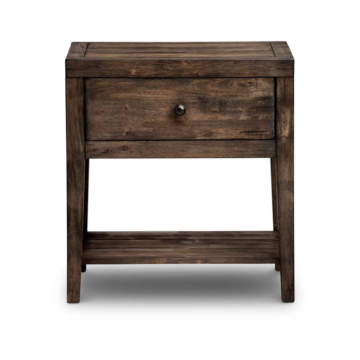 Modus Corinth One Drawer One Shelf Solid Wood Nightstand in River Wash Main Image