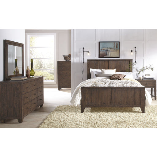 Modus Corinth Solid Wood Panel Bed in River Wash Main Image