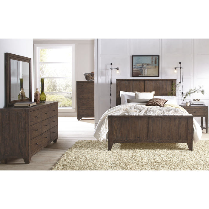 Modus Corinth Solid Wood Panel Bed in River Wash Main Image