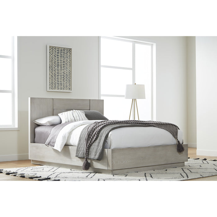Destination Wood Panel Bed in Cotton Grey