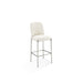 Modus Dion Upholstered Bar Stool in Natural Light Linen and Brushed Nickel Metal Image 1