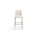 Modus Dion Upholstered Bar Stool in Natural Light Linen and Brushed Nickel Metal Main Image