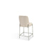 Modus Dion Upholstered Counter Stool in Camel Synthetic Leather and Brushed Nickel Metal Image 3