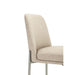 Modus Dion Upholstered Counter Stool in Camel Synthetic Leather and Brushed Nickel Metal Image 4