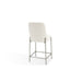 Modus Dion Upholstered Counter Stool in Natural Light Linen and Brushed Nickel Metal Image 3