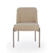Modus Dion Upholstered Dining Chair in Camel Synthetic Leather and Brushed Nickel Metal Image 3