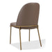 Modus Doheny Leather Upholstered Metal Leg Dining Chair in Boots and Brass Image 2