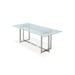 Modus Eliza Cracked Glass Dining Table in Brushed Stainless SteelImage 4