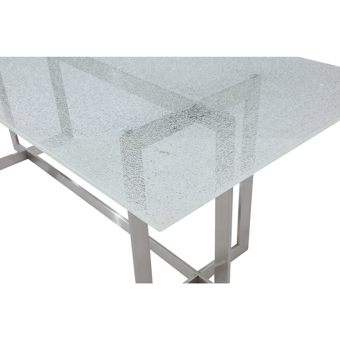 Modus Eliza Cracked Glass Dining Table in Brushed Stainless SteelImage 5
