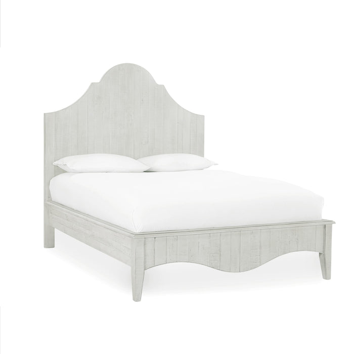 Modus Ella Solid Wood Scroll Bed in White Wash Image 1