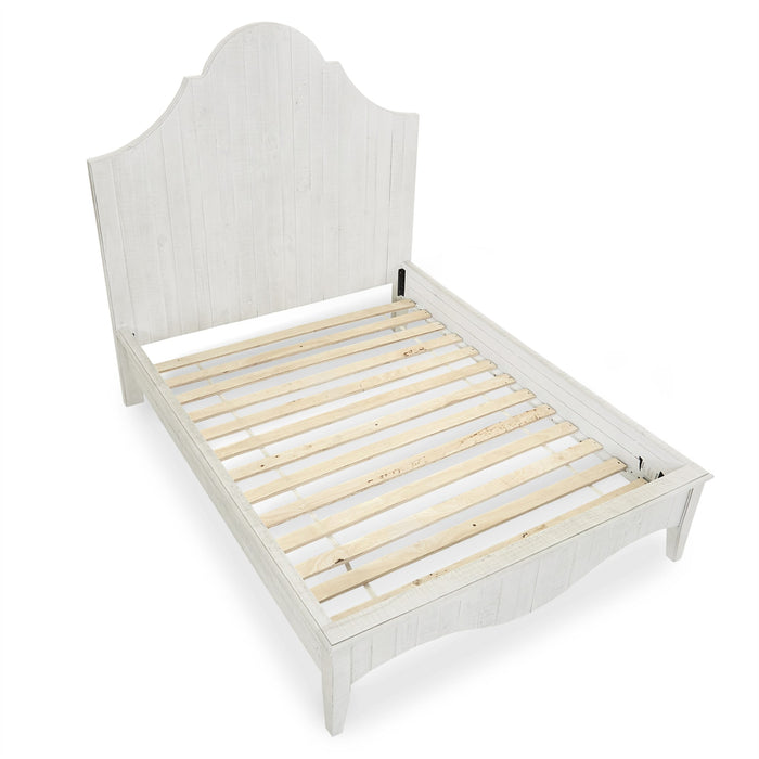 Modus Ella Solid Wood Scroll Bed in White Wash Image 4