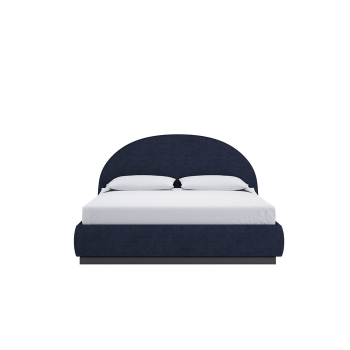 Flex Upholstered Bed in Blue Jeans Chenille