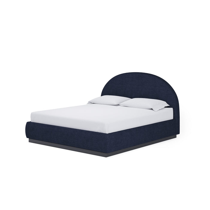 Modus Flex Upholstered Bed in Blue Jeans Chenille Image 1