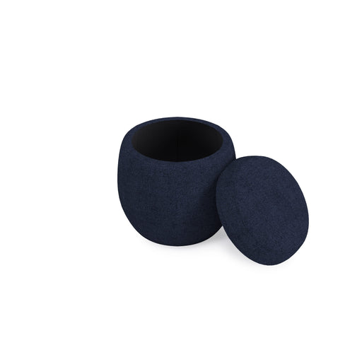 Modus Flex Upholstered Ottoman in Blue Jeans Chenille Image 1