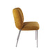 Modus Fomo Chenille-upholstered Stainless Steel Base Dining Chair in Pineapple Image 2