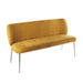 Modus Fomo Chenille-upholstered Stainless Steel Base Settee in Pineapple Image 1