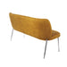 Modus Fomo Chenille-upholstered Stainless Steel Base Settee in Pineapple Image 2