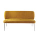 Modus Fomo Chenille-upholstered Stainless Steel Base Settee in Pineapple Main Image