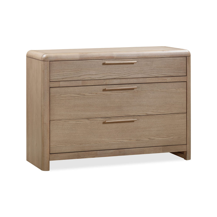 Modus Furano Three Drawer Ash Wood Bachelor Chest in Ginger Image 1