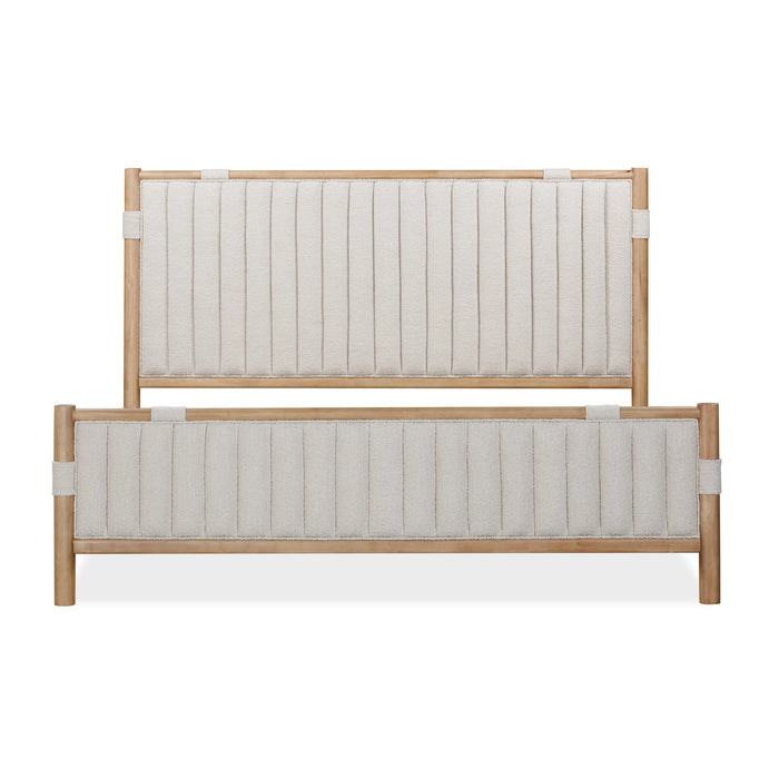 Modus Furano Upholstered Panel Bed in Ginger and Brun Boucle Image 3