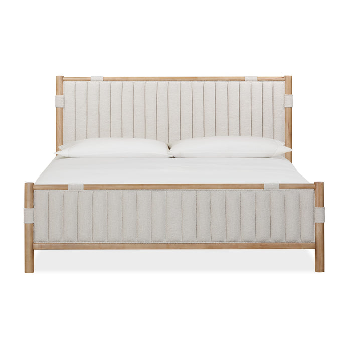 Modus Furano Upholstered Panel Bed in Ginger and Brun Boucle Image 5