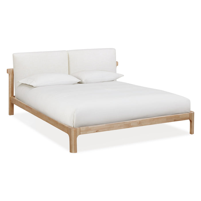 Modus Furano Upholstered Two Cushion Platform Bed in Ginger and Natural Linen Image 4