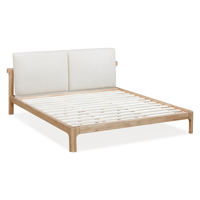 Modus Furano Upholstered Two Cushion Platform Bed in Ginger and Natural Linen Image 7