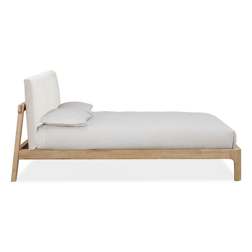 Modus Furano Upholstered Two Cushion Platform Bed in Ginger and Natural Linen Image 2