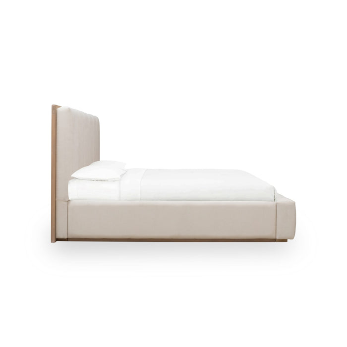 Modus Gardenia Wood Frame Upholstered Platform Bed in Cotton and Chai Image 2