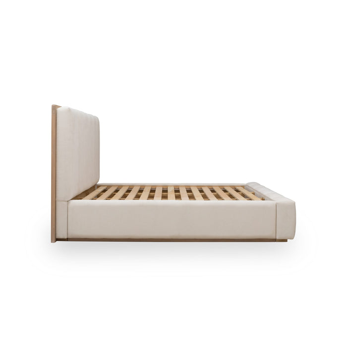 Modus Gardenia Wood Frame Upholstered Platform Bed in Cotton and Chai Image 5
