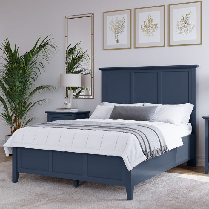 Grace Three Panel Bed in Blueberry
