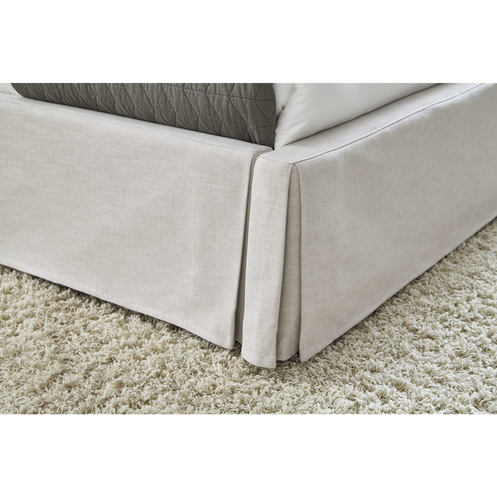 Modus Hera Upholstered Skirted Panel Bed in Oatmeal Image 2