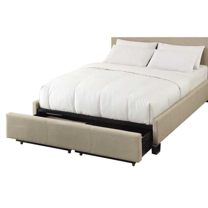 Modus Levi Tufted Footboard Storage Bed in Toast Linen Image 6