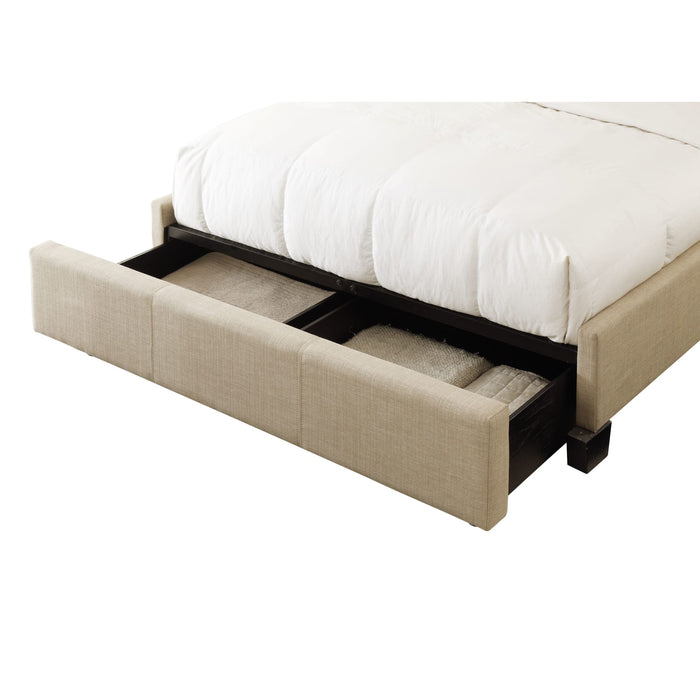 Modus Levi Tufted Footboard Storage Bed in Toast Linen Image 7