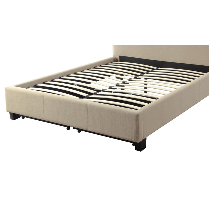 Modus Levi Tufted Footboard Storage Bed in Toast Linen Image 9