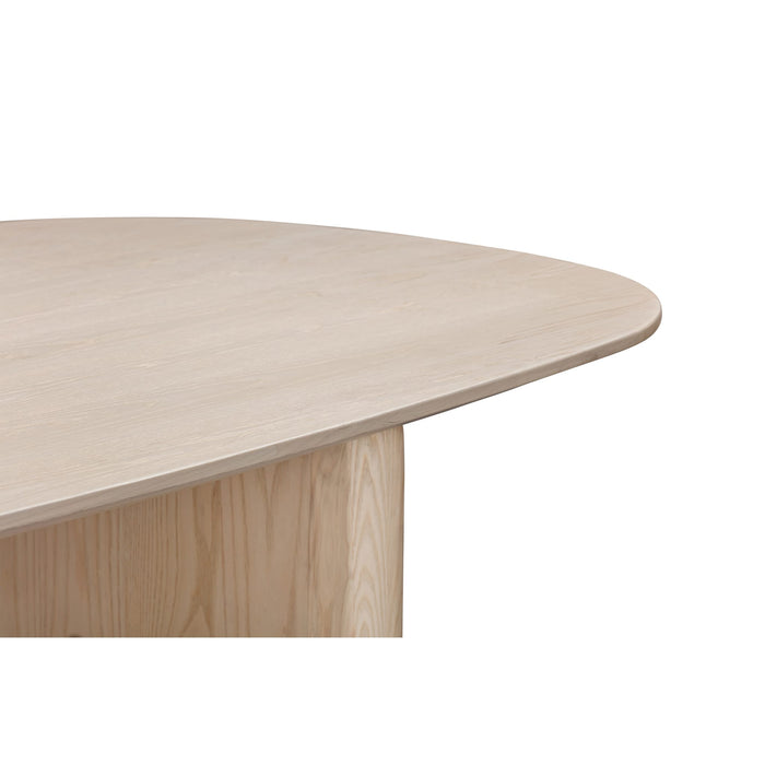 Modus Liv Ash Wood Oval Dining Table in White Sand Image 3