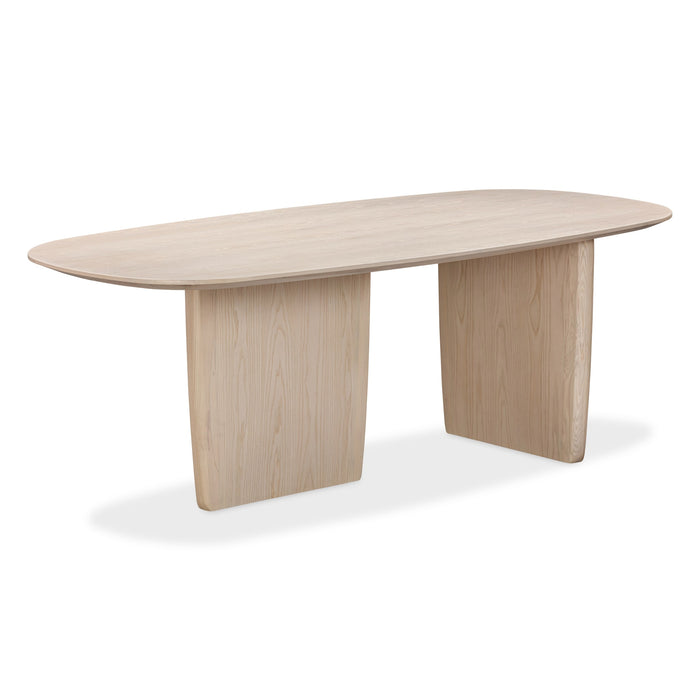Modus Liv Ash Wood Oval Dining Table in White Sand Main Image